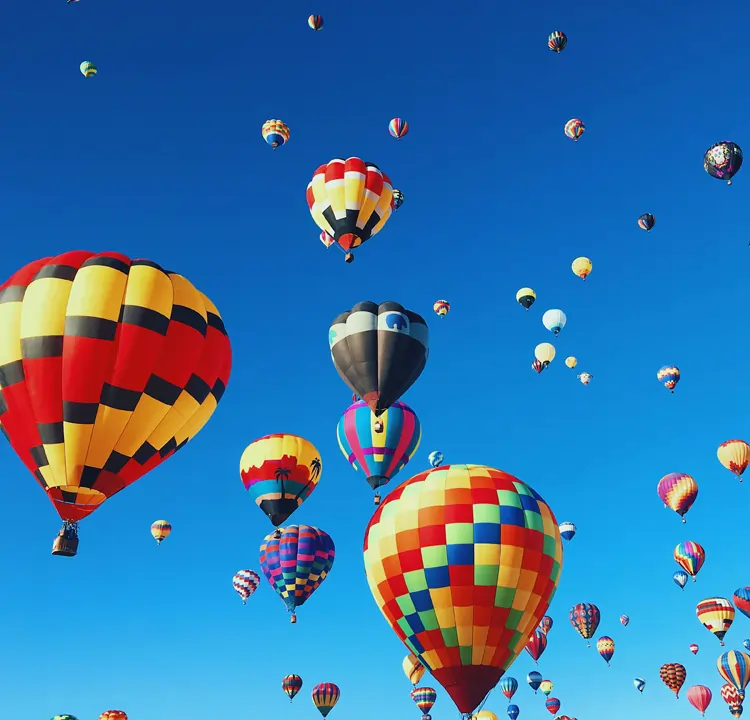 Fahrt mit dem Heißluftballon